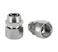 1 pieza PCF 4 6 8 10-16 mm de diámetro exterior de tubo x M14 M20 1/8", 1/4", 3/8", 1/2", 3/4" hembra de latón con conexión giratoria y conector neumático rápido(10mm,3/8")