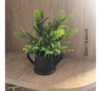 1 Pieza Pequeñas Plantas Falsas Artificiales con Flores para Hogar Oficina Granja Baño Mesa Decoración Interior Boda Decoración de