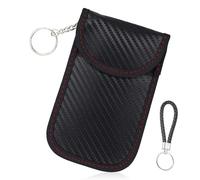 1 Pieza Portátil de Señal de Bloqueo Faraday Bolsa, Anti RFID Llave del Coche, Protección Antirrobo Antipiratería de Mando a Distancia, Vehículo Negro, Avce 1