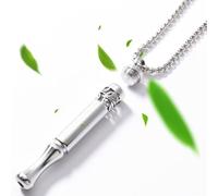 1 pieza Premium contra Ataques de Pánico y Ansiedad, Ayuda para Meditación y Respiración, Reducción de Estrés, Collar de Yoga, Acero Inoxidable, Transpirable