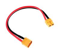 1 pieza Premium XT60 30 cm alargador cable macho a hembra macho a hembra de alta corriente macho a hembra conector oro cable adaptador alta corriente 14 AWG para batería de polímero de litio modelo