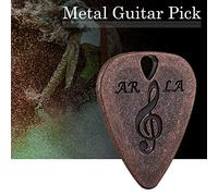 1 Pieza Pua De Guitarra De Metal 0,38 Mm Espesor Duradero Color Plata Profesional Puas De Guitarra Bajo Ukelele Color Retro