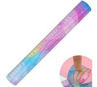 1 Pieza Regla 30 cm Escolar Flexible,Regla de Blanda Métrica Recta de PVC, para Escuela,Oficina,Hogar (30cm)