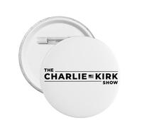 1 pieza RIP Charlie Kirk Botón Pins The Charlie Kirk Show Insignias circulares Pines de pecho redondos Broche Decoración Mediano