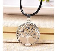 1 pieza Simple árbol de la vida de cristal natural colgante de cristal de cuarzo joyería Mineral colorida para hombres mujeres collar DIY regalo-cuarzo transparente
