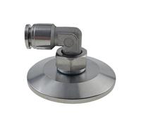 1 pieza SS304 Tri abrazadera codo PC conector rápido neumático, adaptador de tubo de manguera de acero inoxidable for tubo de agua(25.4MM*12MM)