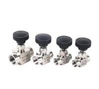 1 pieza SS304 válvula de aguja rosca interna, Control de flujo de instrumento válvula de cierre de rosca G de pequeño diámetro(1/2inch)