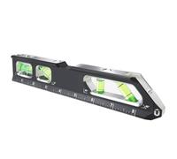 1 pieza TB-H2-L-9T-M Escala de medición de nivel torpedo magnético de 9" con 4 viales de precisión de 0° a 90°