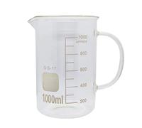 1 pieza vaso de precipitados de vidrio de borosilicato alto de laboratorio de 50ml 100ml 250ml 500ml 1000ml con asa escala taza medidora equipo de laboratorio (1000mL)