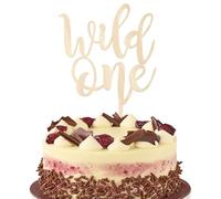 1 pieza Wild One Cake Topper Madera Primer Cumpleaños Decoración para Pasteles Salvaje One Decoración para Pasteles para Niños Niñas 1º Cumpleaños Fiesta Decoración Suministros