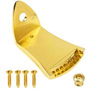 1 pieza Yootones Metal Triángulo Mandolina Tailpiece Piezas para 8 cuerdas Arched Top Mandolina con Tornillos (Oro)