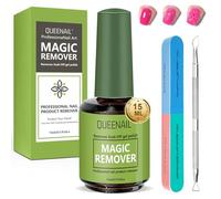 1 Piezas 15 ml Removedor Esmalte Semipermanente con Lima de Uñas y Empujador de Cutícula, Elimina Fácil y Rápidamente el Esmalte en 3-5 Minutos,Para Uñas Naturales de Gel