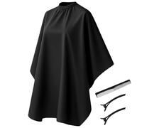 1 Piezas 165 x 145 cm Corte Pelo con Peine y Pinza,Capa Peluquería Negra,Capa Grande, Accesorio Peluquería Profesional, Capas Corte Peluqueria Impermeable Cuerpo Entero