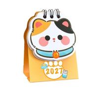 1 piezas 2026 año dibujos animados gato escritorio mini escritorio calendario reloj en programa estudiante recompensas regalos creativos junio 2026-diciembre 2027