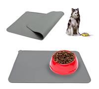 1 Piezas Alfombrilla Silicona Superficie Impermeable,47x30 cm Gris Base Antideslizante Alfombrilla, Fácil Limpieza con Agua o toallitas Alfombrilla,para Perros y Animales