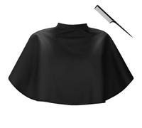 1 Piezas Capa Peluquería Corta con Peineta, Impermeable Capa Peluqueria,Negro Chal corto,Chal Pelo Corto,Capa Cortar Pelo,Capa Peluquería,para Uso en Estudio y Hogar