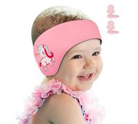1 Piezas Cinta Natacion Oidos Niños, Banda Neopreno Oidos Niños Elástica Con Patrón Animal Lindo para Nadar y Surfear (Rosa, M)