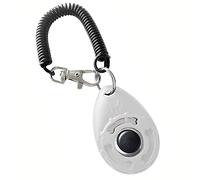 1 Piezas Clicker Perro,Clicker PerroAdiestramiento,Adiestramiento Perros,Clicker para Adiestramiento Perro,Perro Gato Caballo Training Clicker de adiestramiento para Perros Clicker con Correa-Blanco