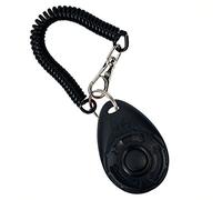 1 Piezas Clicker Perro,Clicker PerroAdiestramiento,Adiestramiento Perros,Clicker para Adiestramiento Perro,Perro Gato Caballo Training Clicker de adiestramiento para Perros Clicker con Correa-Negro