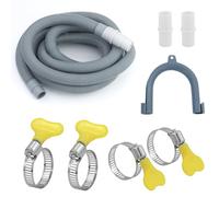 1 Piezas Conector Manguera Desagüe Extensible 3 m Contiene tarjetas en forma U,Aro y Conector, Material resistente a torsiones y temperaturas altas Conector,para lavadora