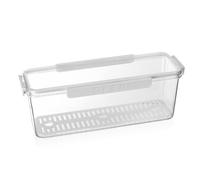 1 Piezas Contenedores de Almacenamiento de Espagueti, Herméticos Recipiente de Plástico, Botes Cocina, Cajas de Almacenamiento de Pasta con Tapa para Copos de Maíz Cereales(31,5 x 10 x 11 cm)