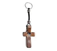 1 Piezas Cross De Madera De Mano,Cruces De Protección De Madera Con Forma De Corazón De Jesús, Cruz Antiestrés, Regalos, Cruz De Pulgar Para Oración(A)