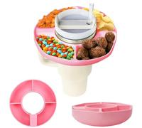 1 Piezas Cuenco de Aperitivos para Taza Stanley de 40 Onzas, Platos de Aperitivos para Accesorios de Taza,con 4 Compartimentos para Dulces, Aperitivos, Nueces, Alimentos para Accesorios de Taza