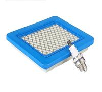 1 Piezas Filtro de Aire Cortacésped y Bujía, Kit de Air Filter Cartridge L7T bujía accesorios Césped Reemplaza Prime Para Tractores Motor Briggs & Stratton 491588S 491588 399959 Wolf 2058411