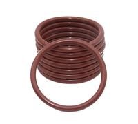 1 Piezas Flúor Caucho Tóricas Juntas, 267.35mm x 253.37mm x 6.99mm, Diámetro del cable 6.99 mm OD 267.35 mm, Marrón FKM Sello Junta para Maquinaria Plomería