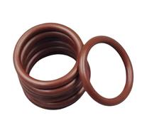 1 Piezas Flúor Caucho Tóricas Juntas, 47mm x 37mm x 5mm, Diámetro del cable 5 mm OD 47 mm, Marrón FKM Sello Junta para Maquinaria Plomería