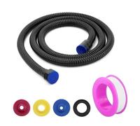 1 Piezas Manguera Metal 1,5 m con Paquete Sellado que Ahorra Agua y Cinta PTFE,Interfaz G1/2 pulgadas, Diseño antitorsión y tecnología Ahorro Agua,Manguera Ducha Universal