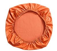 1 Piezas PU Cuero Funda de Silla de Oficina, Impermeable Antideslizante Cubierta de asiento Elástica Impermeable a prueba de aceite Oficina Cubierta de La Silla con Fondo elástico -naranja claro