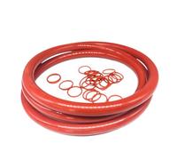 1 Piezas rojo Juntas de sello de junta tórica, 183mm x 195mm x 6mm, 6mm Diámetro del cable, 183mm ID, 195mm OD, Arandela de sellado métrica