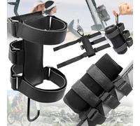 1 Piezas Soporte para Botella de Bicicleta Negro, Soporte de Bicicleta para Botella de Agua Sin Tornillos, Portabidones Lateral, para Arreglar Altavoces Bluetooth, Vasos de Agua, Linternas