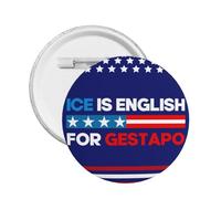 1 pin de botón de hielo de la Gestapo. El término "hielo" en inglés significa "botón de la Gestapo", insignia redonda para sombrero, camisa y ropa.