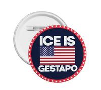 1 pin de botón de hielo de la Gestapo. El término "hielo" en inglés significa "botón de la Gestapo", insignia redonda para sombrero, camisa y ropa.