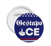 1 pin de botón de hielo de la Gestapo. El término "hielo" en inglés significa "botón de la Gestapo", insignia redonda para sombrero, camisa y ropa.