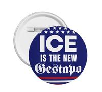 1 pin de botón de hielo de la Gestapo. El término "hielo" en inglés significa "botón de la Gestapo", insignia redonda para sombrero, camisa y ropa.