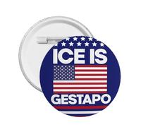 1 pin de botón de hielo de la Gestapo. El término "hielo" en inglés significa "botón de la Gestapo", insignia redonda para sombrero, camisa y ropa.