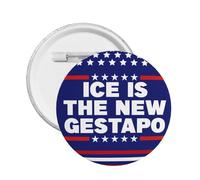 1 pin de botón de hielo de la Gestapo. El término "hielo" en inglés significa "botón de la Gestapo", insignia redonda para sombrero, camisa y ropa.