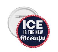 1 pin de botón de hielo de la Gestapo. El término "hielo" en inglés significa "botón de la Gestapo", insignia redonda para sombrero, camisa y ropa.