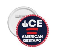 1 pin de botón de hielo de la Gestapo. El término "hielo" en inglés significa "botón de la Gestapo", insignia redonda para sombrero, camisa y ropa.