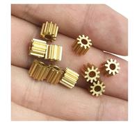 1 piñón de cobre de 0,5 m, 7T, 8T, 9T, 10T, 11T, 12T, 13T y 16T, piezas de juguete con dientes, engranajes metálicos, orificio de 1 mm a 2,3 mm, engranaje de transmisión de husillo.(8T 1.98mm Hole)