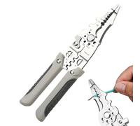 1 pinza de pelacables multifuncional de acero inoxidable, profesional de denuder eléctrico, pinza pelacables multifunción 3 en 1, pinza eléctrica, pinza para pelar y cortar cables.