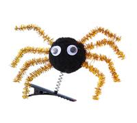 1 pinza de pelo de arañas de Halloween para niños, clip de primavera con diseño, ligero, seguro para fiestas de disfraces, eventos escolares