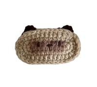 1 pinza de pelo de ganchillo hecha a mano, diseño de perro y gatos, para niños, adolescentes y adultos, horquilla suave y cómoda