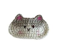 1 pinza de pelo de ganchillo hecha a mano, diseño de perro y gatos, para niños, adolescentes y adultos, horquilla suave y cómoda