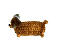 1 pinza de pelo de ganchillo hecha a mano, diseño de perro y gatos, para niños, adolescentes y adultos, horquilla suave y cómoda