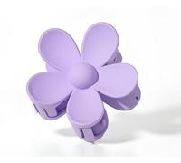 1 pinza para el pelo morada en forma de flor, mandíbula de plástico antiarañazos, sin olor, útil para sujetar firmemente clips morados y pasadores para el cabello