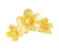 1 pinza para el pelo para mujer, plumeria, pinzas para el pelo, pinzas para el pelo, diseño de flores, gradiente de color, pinzas para el pelo, pinzas antideslizantes, 11 x 6,5 cm, gel crema